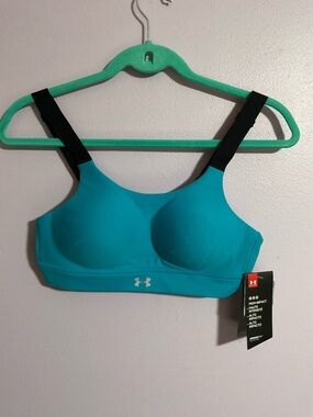 Under Armour Women’s High-Support Sports Bra - Teal with Black Straps
